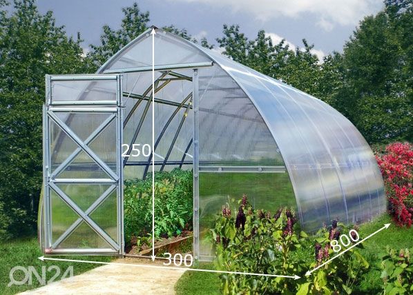Kasvuhoone Haanja, 6 mm 3x8 m mõõdud
