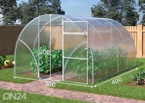 Kasvuhoone Kihnu, 4 mm 3x4 m mõõdud