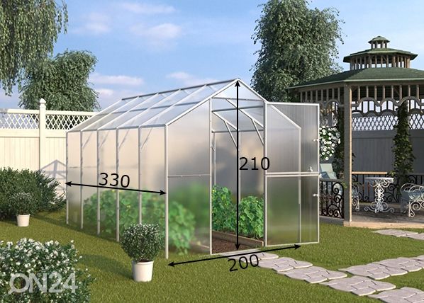Kasvuhoone Krooonhouse 2x3,3 m mõõdud