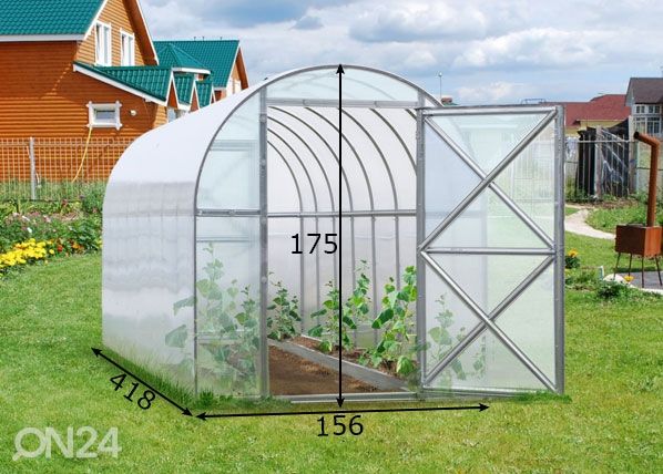 Kasvuhoone Ruhnu 1,56x4,18 m mõõdud