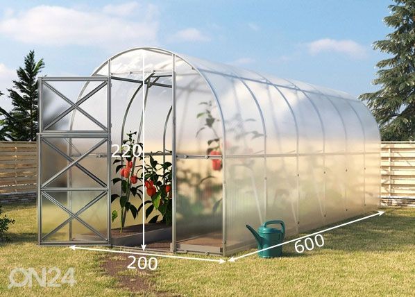 Kasvuhoone Saare, 4 mm 2x6 m mõõdud