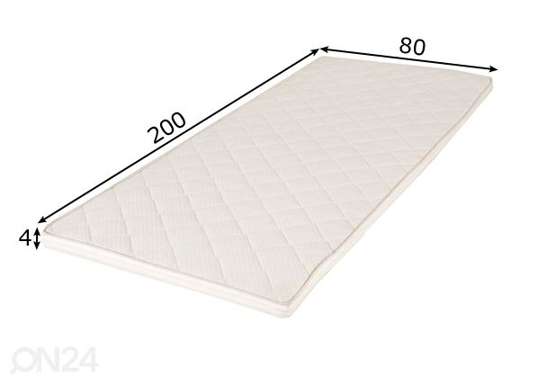 Kattemadrats Cocos-latex Orthopedic 80x200 cm mõõdud