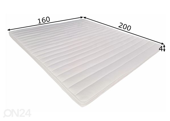 Kattemadrats Fresh Contur memory foam 160x200 cm mõõdud