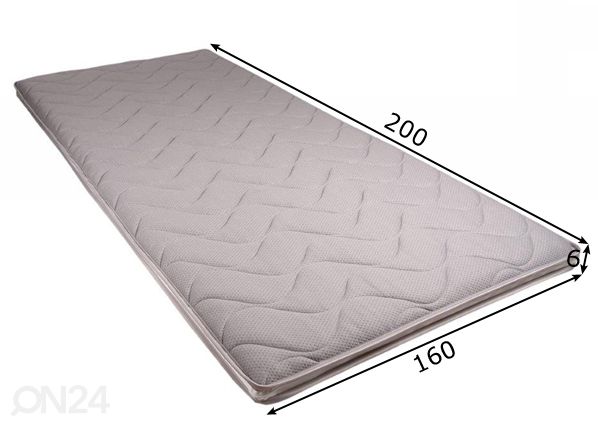 Kattemadrats Hypnos Diana Mega 160x200x6 cm mõõdud