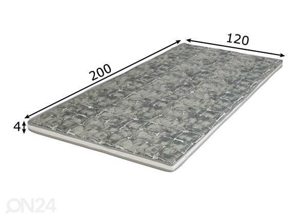 Kattemadrats Hypnos Juno 120x200x4 cm mõõdud