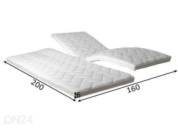 Kattemadrats Hypnos Luna Mega Butterfly (HR) mootorvoodile 160x200x6 cm mõõdud