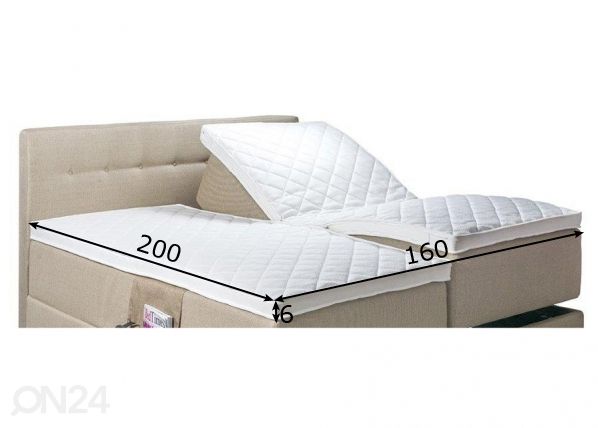 Kattemadrats Hypnos Saturn-TWIN 160x200x6 cm (mootorvoodile) mõõdud