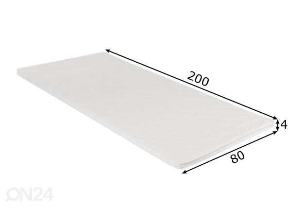 Kattemadrats Latex 80x200 cm mõõdud