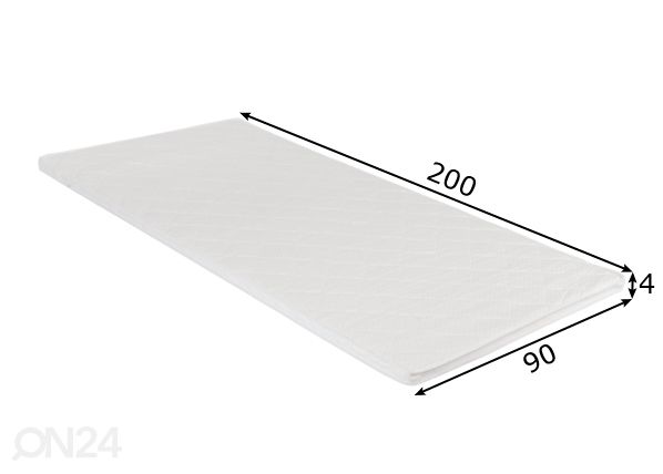 Kattemadrats Latex 90x200 cm mõõdud