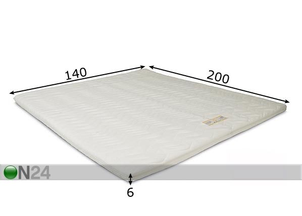 Kattemadrats Madrazzi Lux 140x200x6 cm mõõdud