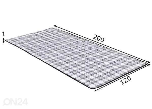 Kattetekk 120x200 cm mõõdud