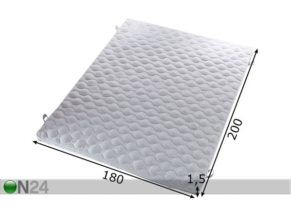 Kattetekk Top Hygienic Memory 180x200 cm mõõdud