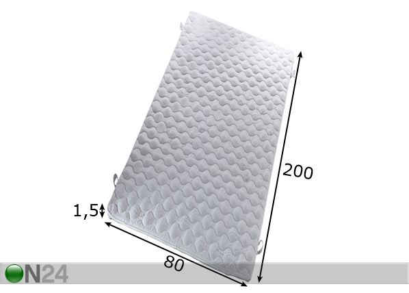 Kattetekk Top Hygienic Memory 80x200 cm mõõdud