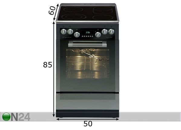 Keraamiline elektripliit Mastercook 50 cm mõõdud