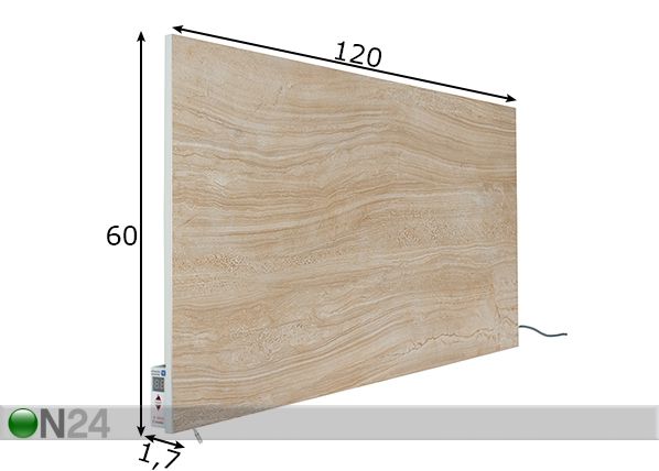 Keraamiline infrapuna küttepaneel 1000 W mõõdud