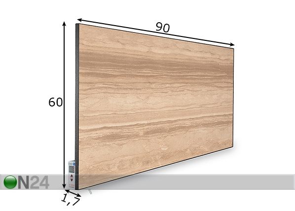 Keraamiline infrapuna küttepaneel 750 W mõõdud