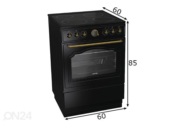 Keraamiline pliit Gorenje mõõdud