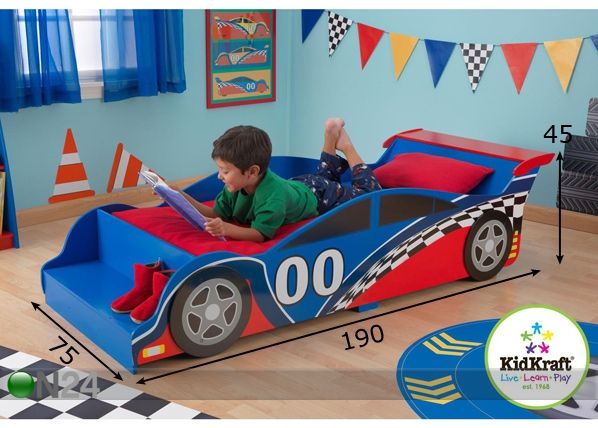 KidKraft Ralliauto voodi 70x140 cm mõõdud