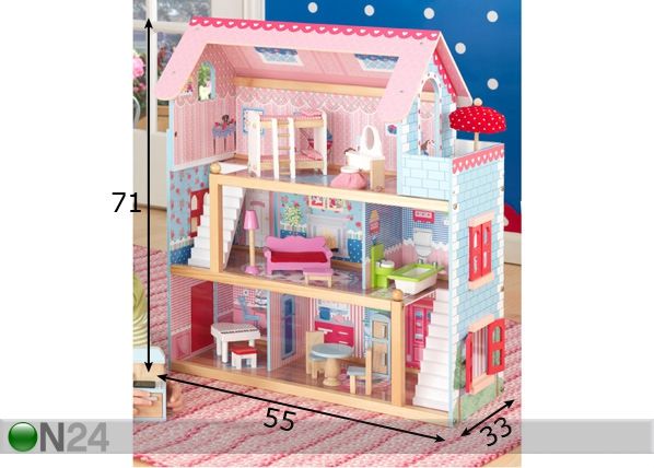 KidKraft väike nukumaja mõõdud