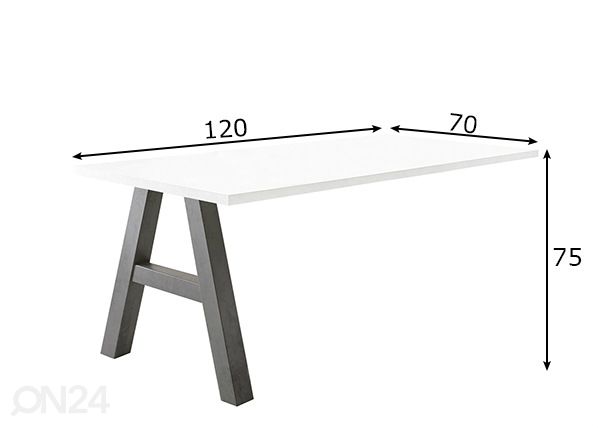 Kinnitatav kirjutuslaud Mister Office A 120 cm mõõdud
