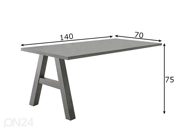 Kinnitatav kirjutuslaud Mister Office A 140 cm mõõdud