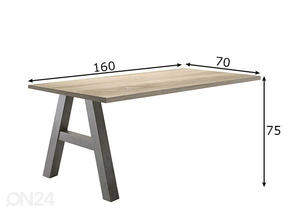 Kinnitatav kirjutuslaud Mister Office A 160 cm mõõdud