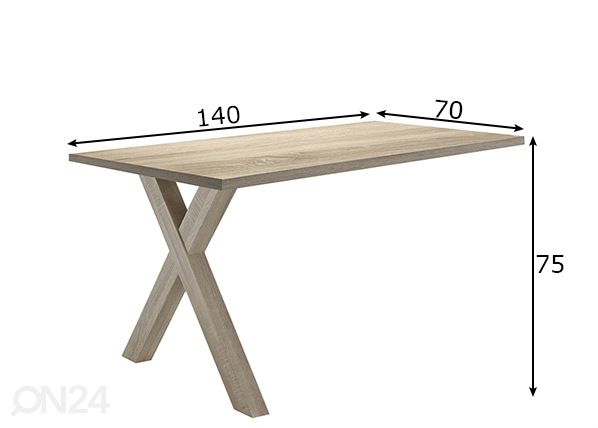 Kinnitatav kirjutuslaud Mister Office X 140 cm mõõdud