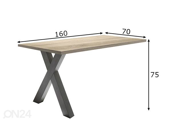 Kinnitatav kirjutuslaud Mister Office X 160 cm mõõdud