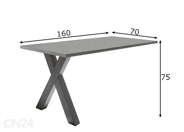 Kinnitatav kirjutuslaud Mister Office X 160 cm mõõdud