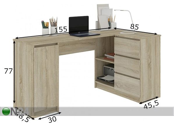 Kirjutuslaud mõõdud