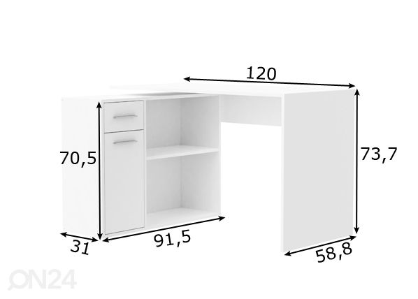 Kirjutuslaud mõõdud