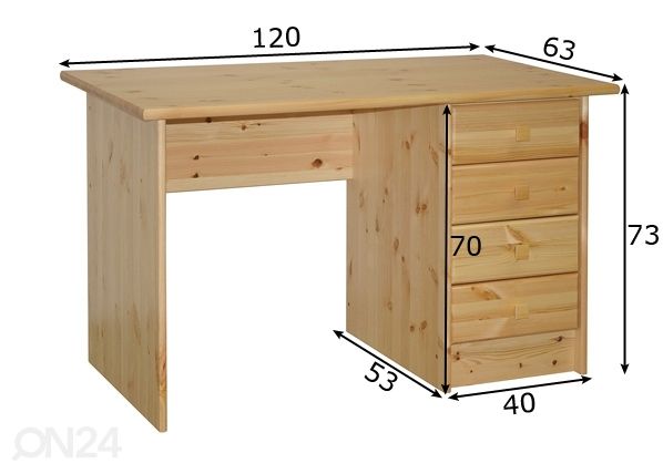 Kirjutuslaud mõõdud