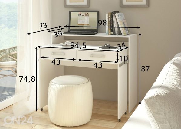 Kirjutuslaud mõõdud