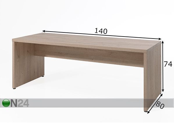 Kirjutuslaud Alto 140x80 cm mõõdud
