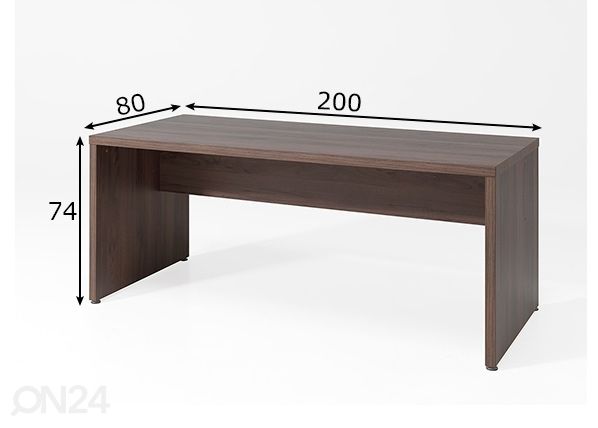 Kirjutuslaud Alto 200x80 cm mõõdud