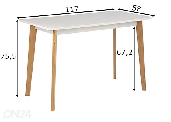 Kirjutuslaud Bend mõõdud