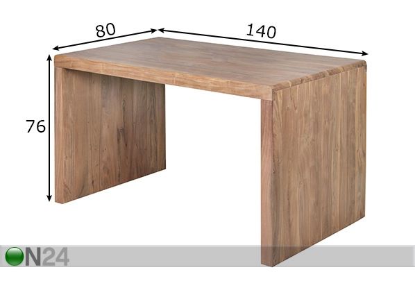 Kirjutuslaud Boha 140x80 cm mõõdud