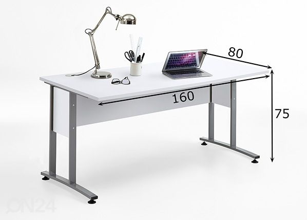 Kirjutuslaud Calvia 2 160x80 cm mõõdud