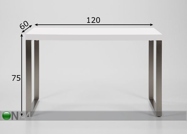 Kirjutuslaud Case 60x120 cm mõõdud
