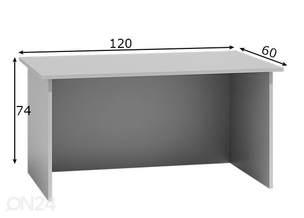 Kirjutuslaud Classic 120x60 cm mõõdud