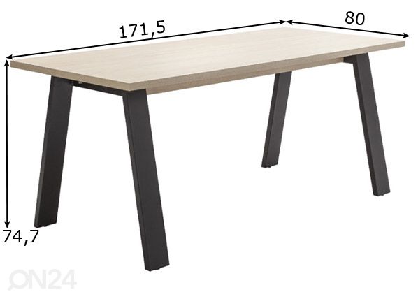 Kirjutuslaud DaVinci 171,5 cm mõõdud