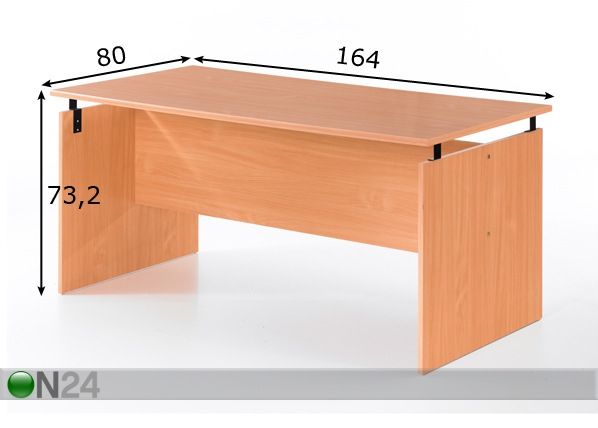 Kirjutuslaud Duo mõõdud