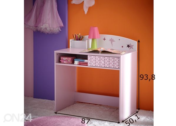 Kirjutuslaud Fairy mõõdud