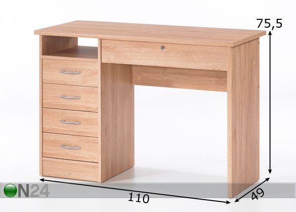 Kirjutuslaud Function mõõdud