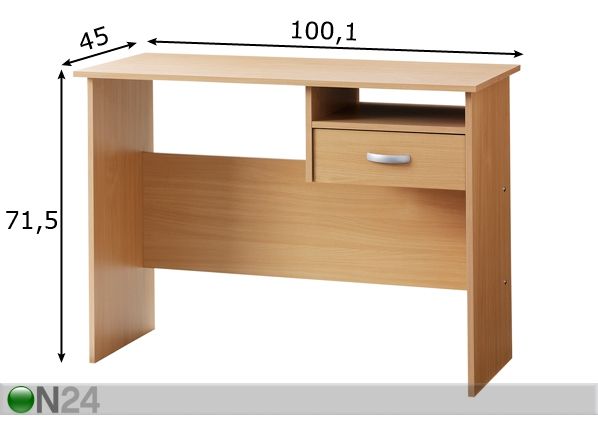 Kirjutuslaud Function mõõdud