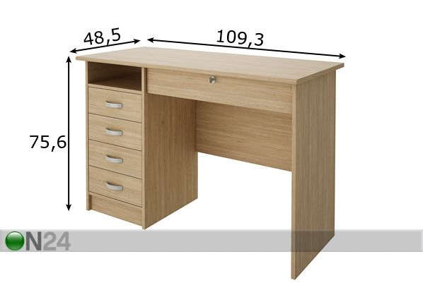 Kirjutuslaud Function mõõdud