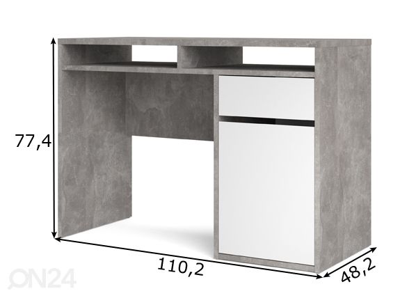 Kirjutuslaud Function Plus mõõdud