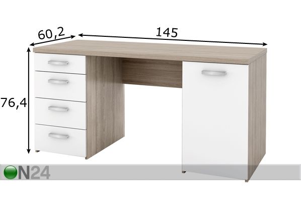 Kirjutuslaud Function Plus mõõdud