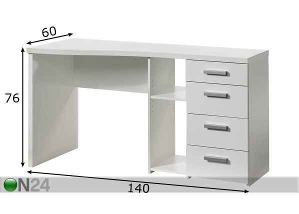 Kirjutuslaud Function Plus mõõdud