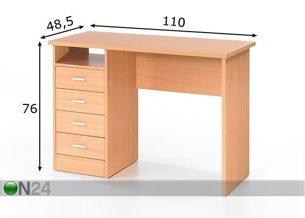 Kirjutuslaud+laualamp mõõdud